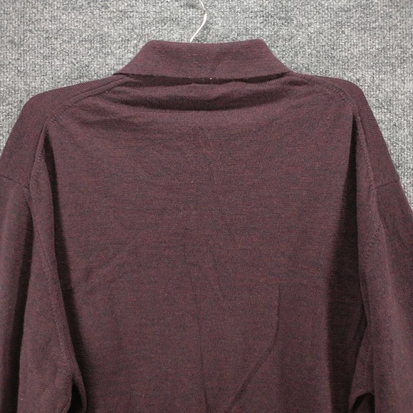 Toscano Men's Pullover Collared Sweater Purple XL Long Sleeve Made in Italy - Picture 6 of 12